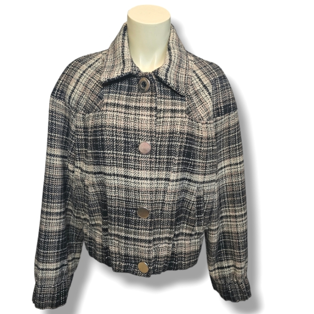 Mossimo Plaid Wool Blend Jacket. Medium - image 1